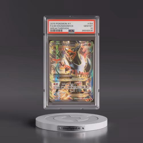 2015 Pokémon XY Breakthrough #154 M Houndoom EX - Holo Full Art (PSA 10 GEM MINT)