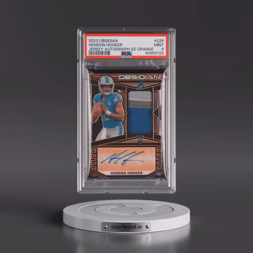 2023 Panini Obsidian #226 Hendon Hooker - Jersey Autograph-Electric Etch Orange (PSA 9 MINT)
