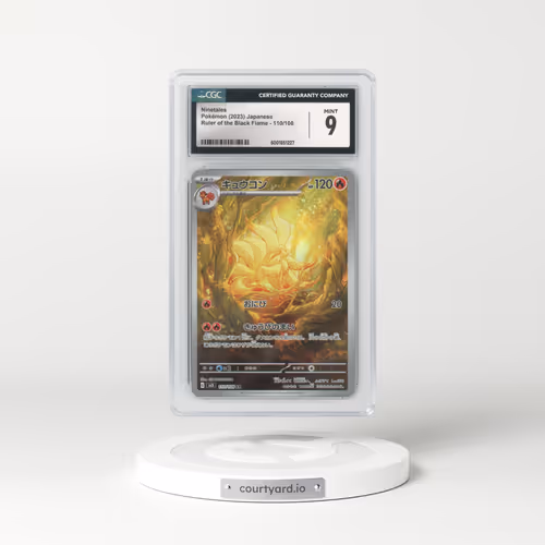 2023 Ruler of the Black Flame #110/108 Ninetales - Art Rare (CGC 9 MINT)