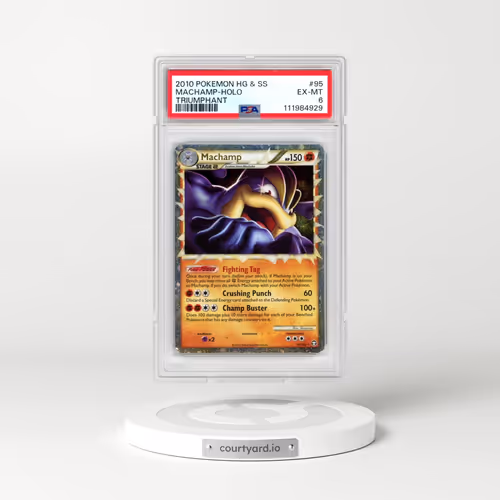 2010 Pokémon Heartgold & Soulsilver Triumphant #95 Machamp - Holo (PSA 6 EX-MT)