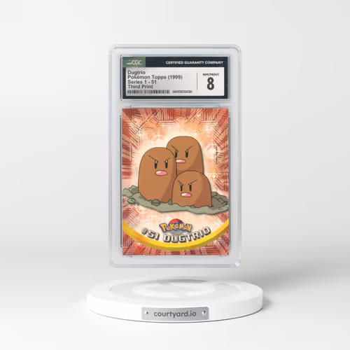 1999 Series 1 (Oval Nintendo Seal) #51 Dugtrio - Third Print (Green Logo) (CGC 8 NM-MT)