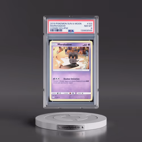 2019 Pokémon Sun & Moon Cosmic Eclipse #103 Marshadow (PSA 8 NM-MT)