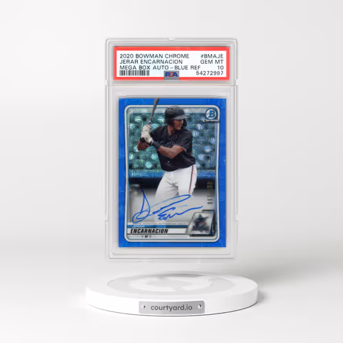 2020 Bowman Chrome Mega Box Autographs #BMAJE Jerar Encarnacion - Blue Refractor (PSA 10 GEM MINT)