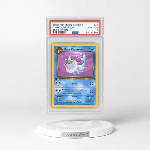 2000 Pokémon Rocket #45 Dark Vaporeon - 1st Edition (PSA 8 NM-MT)