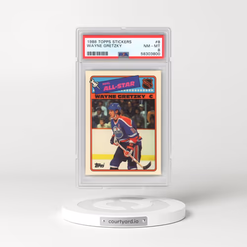 1988 Topps Stickers #8 Wayne Gretzky (PSA 8 NM-MT)
