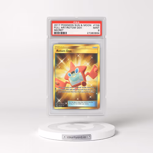 2017 Pokémon Sun & Moon #159 Rotom Dex - Full Art Secret (PSA 9 MINT)