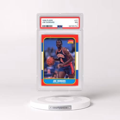 1986 Fleer #27 Joe Dumars (PSA 7 NM)