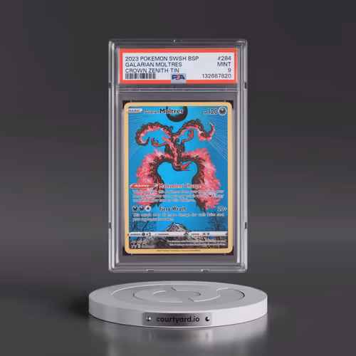 2023 Pokémon Swsh Black Star Promo #284 Galarian Moltres - Crown Zenith Tins (PSA 9 MINT)