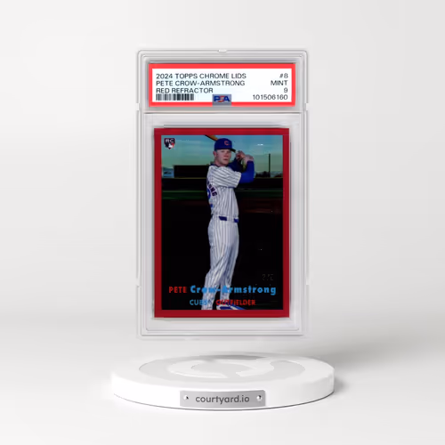 2024 Topps Chrome Lids #8 Pete Crow-Armstrong - Red Refractor (PSA 9 MINT)