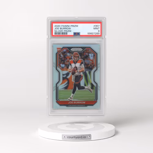 2020 Panini Prizm #307 Joe Burrow - Silver Prizm (PSA 9 MINT)