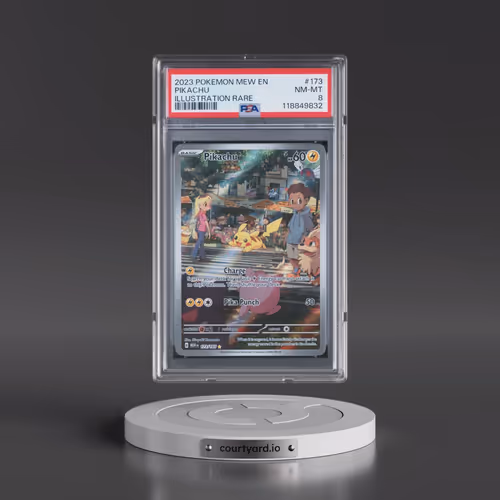 2023 Pokémon Mew EN-151 #173 Pikachu - Illustration Rare (PSA 8 NM-MT)