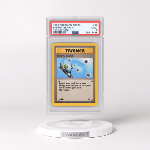 1999 Pokémon Fossil #59 Energy Search - 1st Edition (PSA 9 MINT)