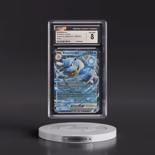 2023 Scarlet & Violet 151 - MEW EN #009/165 Blastoise ex - Holo (CGC 8 NM-MT)