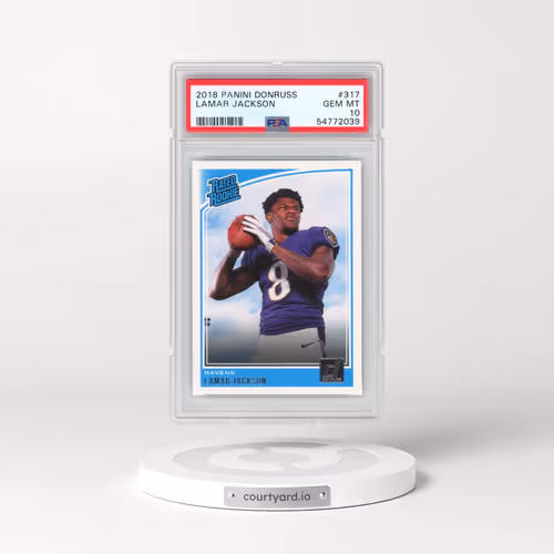 2018 Panini Donruss #317 Lamar Jackson (PSA 10 GEM MINT)
