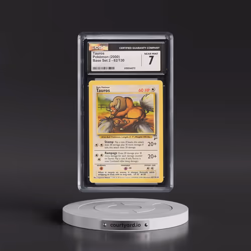 2000 Base Set 2 #62/130 Tauros (CGC 7 NM)