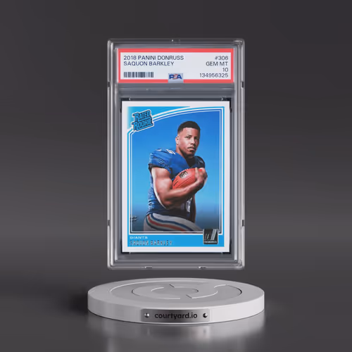 2018 Panini Donruss #306 Saquon Barkley (PSA 10 GEM MINT)