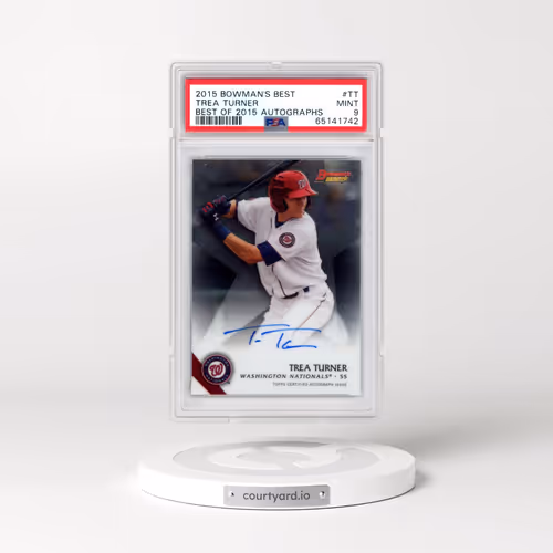 2015 Bowman's Best Best of 2015 Autographs #TT Trea Turner (PSA 9 MINT)