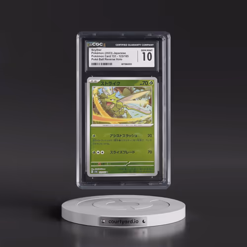 2010 Pokémon Card 151 #123/165 Scyther - Reverse Holo Poké Ball (CGC 10 GEM MINT)