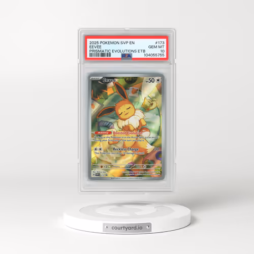2025 Pokémon Svp EN-SV Black Star Promo #173 Eevee - Prismatic Evolutions Elite Trainer Box (PSA 10 GEM MINT)