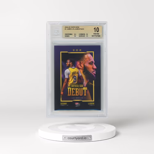 2024 Topps Now #1 Bronny James/LeBron James (BGS 10 PRISTINE)