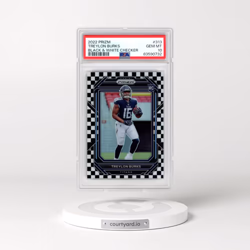 2022 Panini Prizm #313 Treylon Burks - Black & White Checker (PSA 10 GEM MINT)