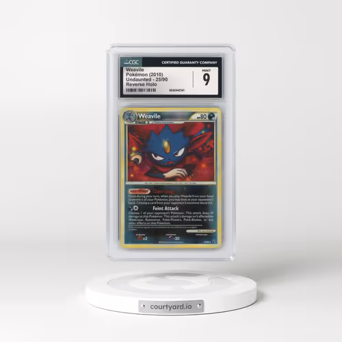 2010 Undaunted #25/90 Weavile - Reverse Holo (CGC 9 MINT)