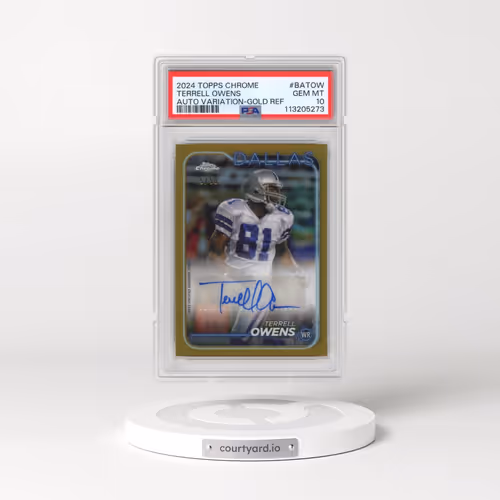 2024 Topps Chrome Base Autographs Variations #BATOW Terrell Owens - Gold Refractor (PSA 10 GEM MINT)