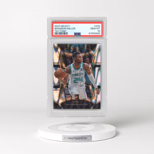 2023 Panini Select #332 Brandon Miller - Tectonic (PSA 10 GEM MINT)