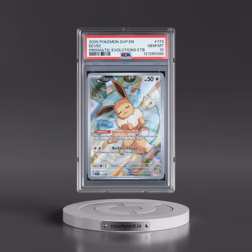 2025 Pokémon Svp EN-SV Black Star Promo #173 Eevee - Prismatic Evolutions Elite Trainer Box (PSA 10