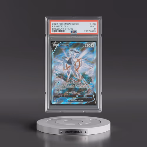 2022 Pokémon Sword & Shield Brilliant Stars #166 Arceus V - Holo Full Art (PSA 9 MINT)