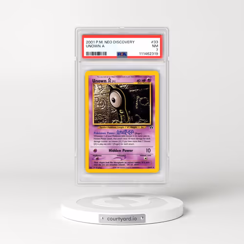 2001 Pokémon Neo Discovery #33 Unown A (PSA 7 NM)