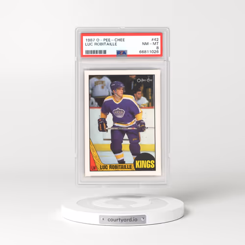 1987 O-Pee-Chee #42 Luc Robitaille (PSA 8 NM-MT)
