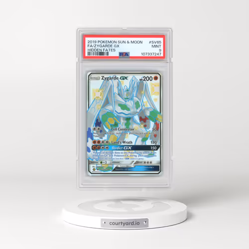 2019 Pokémon Sun & Moon Hidden Fates #SV65 Zygarde GX - Holo Full Art (PSA 9 MINT)