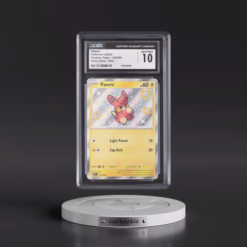 2024 Paldean Fates - PAF EN #142/091 Pawmi - Shiny Rare Holo (CGC 10 GEM MINT)