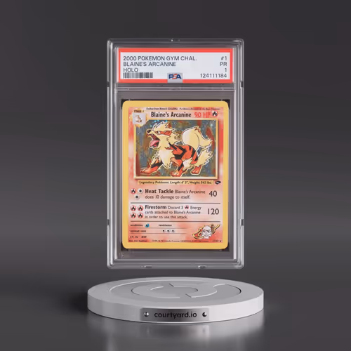 2000 Pokémon Gym Challenge #1 Blaine's Arcanine - Holo (PSA 1 PR)