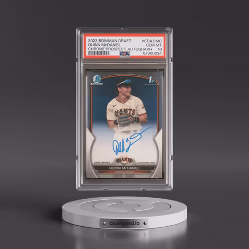 2023 Bowman Draft Chrome Prospect Autograph #CDAQMC Quinn McDaniel (PSA 10 GEM MINT)