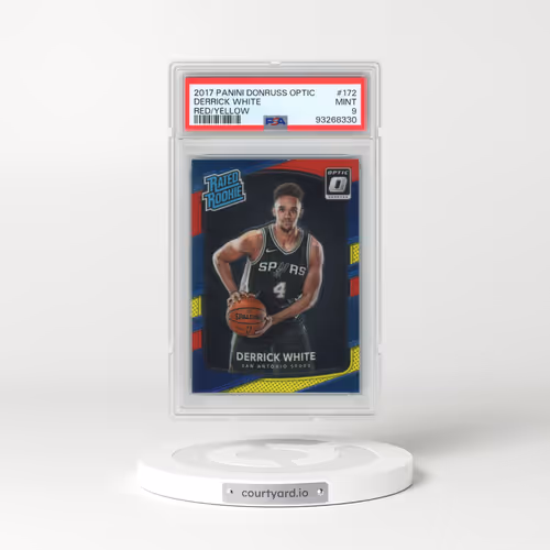 2017 Panini Donruss Optic #172 Derrick White - Red/Yellow (PSA 9 MINT)