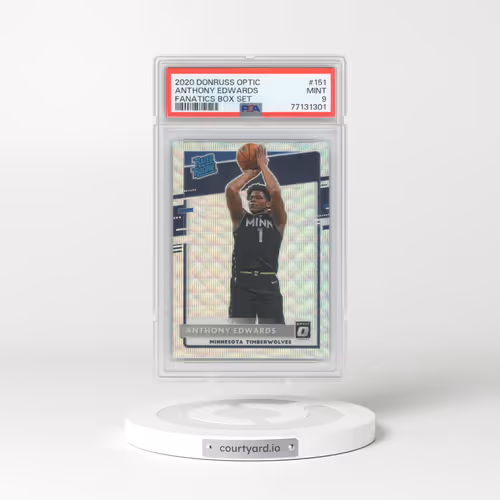 2020 Panini Donruss Optic #151 Anthony Edwards - Fanatics Box Set (PSA 9 MINT)