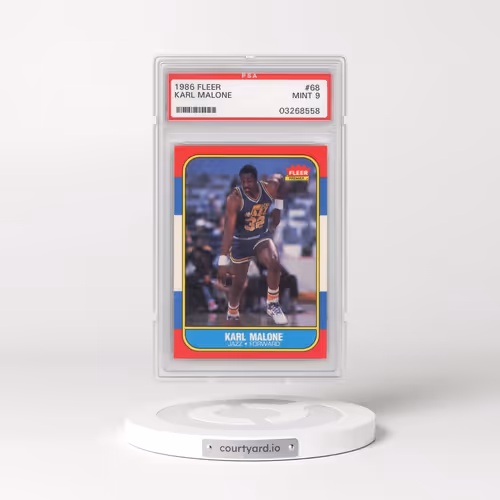 1986 Fleer #68 Karl Malone (PSA 9 MINT)