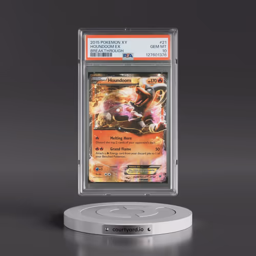 2015 Pokémon XY Breakthrough #21 Houndoom EX - Holo (PSA 10 GEM MINT)