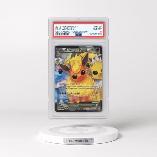 2016 Pokémon XY Generations Radiant Collection #RC28 Flareon EX - Holo Full Art (PSA 8 NM-MT)