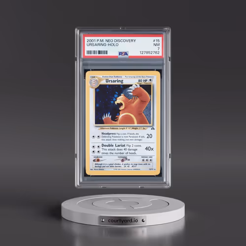 2001 Pokémon Neo Discovery #15 Ursaring - Holo (PSA 7 NM)