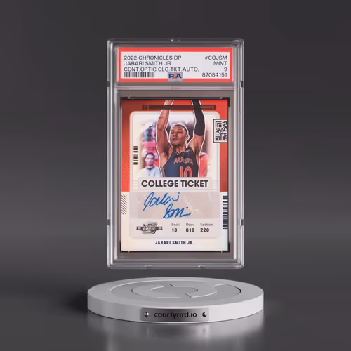 2022 Panini Chronicles Draft Picks Contenders Optic College Ticket Autographs #COJSM Jabari Smith Jr