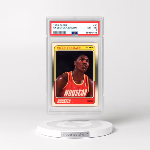 1988 Fleer #53 Akeem Olajuwon (PSA 8 NM-MT)