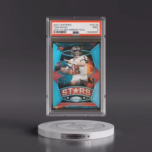 2021 Panini Certified Certified Stars #CS-24 Tom Brady - Mirror Teal (PSA 9 MINT)