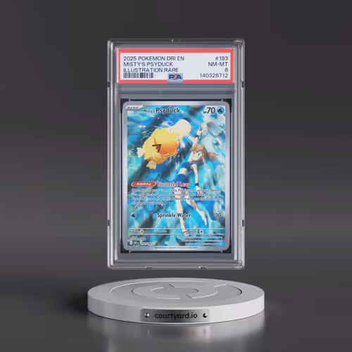 2025 Pokémon Dri EN-Destined Rivals #193 Misty's Psyduck - Illustration Rare (PSA 8 NM-MT)