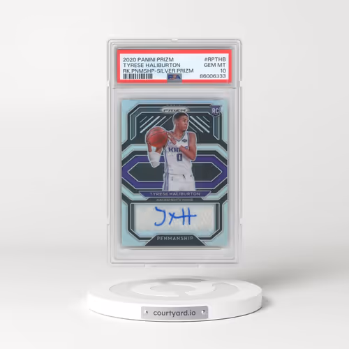 2020 Panini Prizm Rookie Penmanship #RPTHB Tyrese Haliburton - Silver Prizm (PSA 10 GEM MINT)