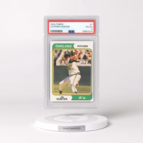 1974 Topps #7 Catfish Hunter (PSA 4 VG-EX)