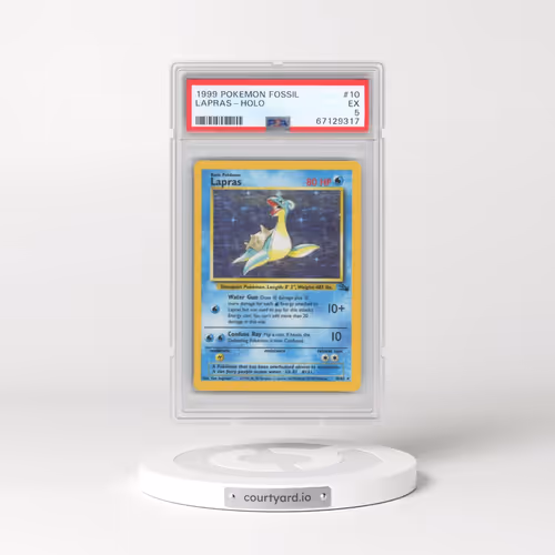 1999 Pokémon Fossil #10 Lapras - Holo (PSA 5 EX)
