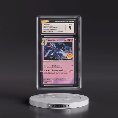 2024 Paldean Fates - PAF EN #040/091 Ceruledge - Pokémon Day Promo (Cosmos Holo) (CGC 9 MINT)